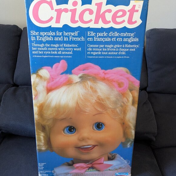 Vintage 1986 Playmates Cricket Talking Doll – Complete in Box, Working - Picture 11 of 14